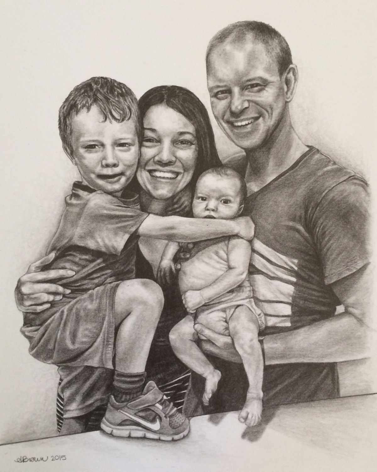 Hand Drawn Portraits from Photos  Family Portrait Drawings  Timeless  Family Art